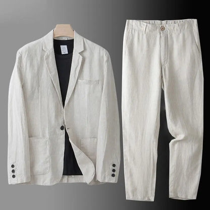 Caldo Cotton Two-piece Blazer Set