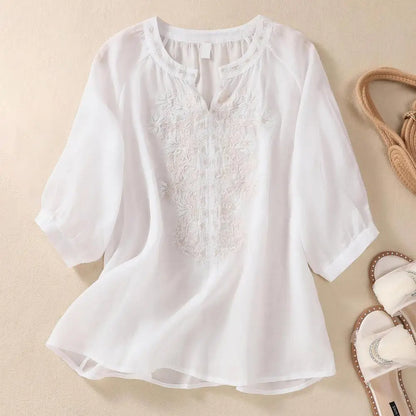 Fiorita Linen Blouse
