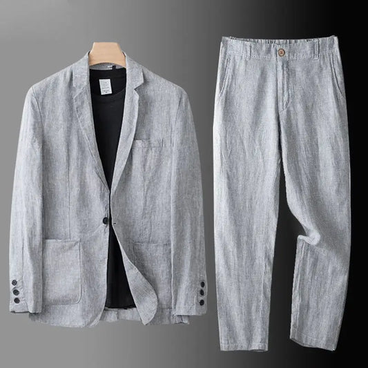 Caldo Cotton Two-piece Blazer Set