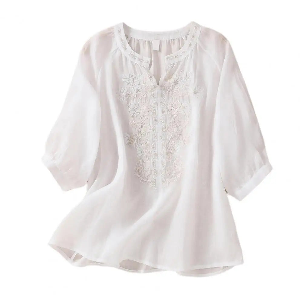 Fiorita Linen Blouse