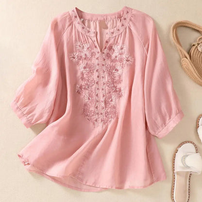 Fiorita Linen Blouse
